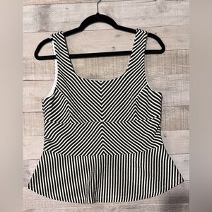 Striped Black and White Women's Top